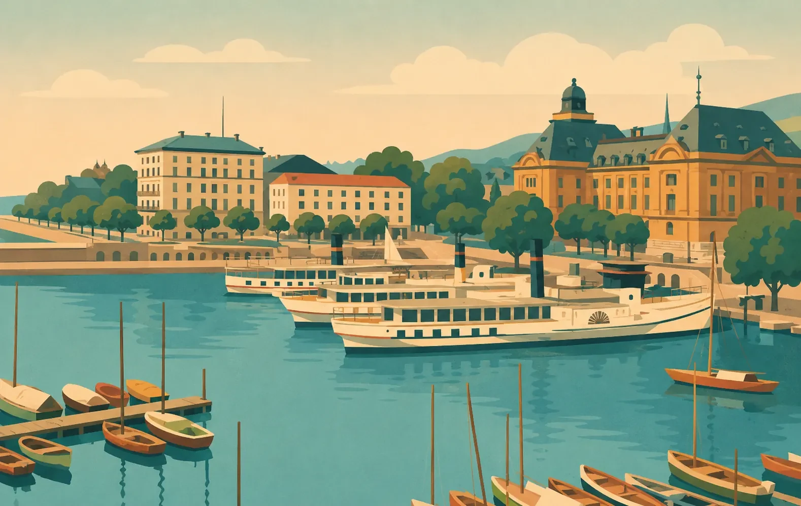Illustration du lac de Neuchâtel
